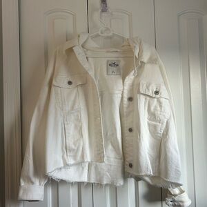Hollister Women's Off-White Denim Jacket